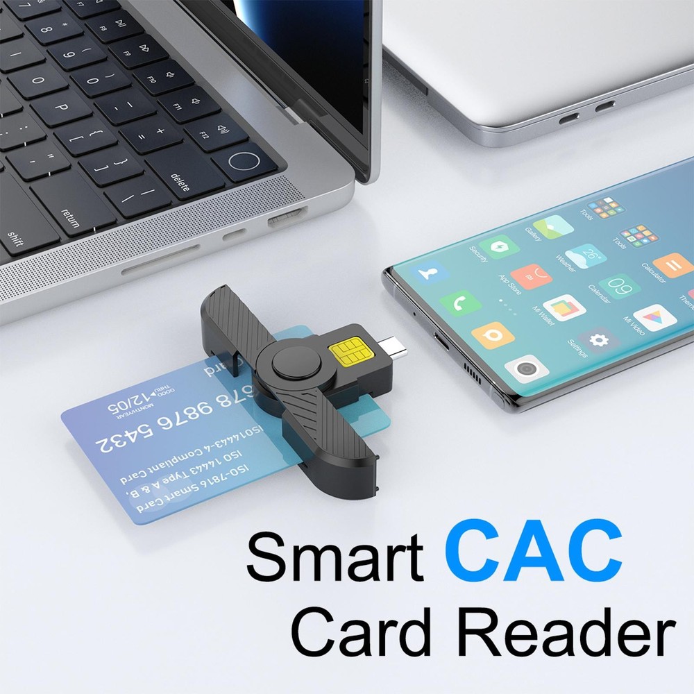 Foldable DOD Type C Common Access CAC Smart SIM Card/IC Bank Chip Card Reader