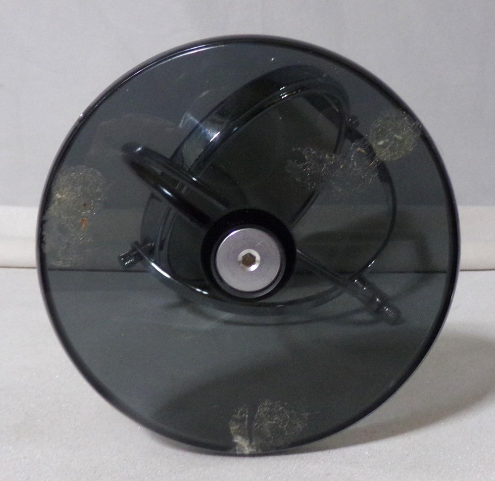 Mid Century Modern Black Acrylic Chrome Make-up Vanity Mirror