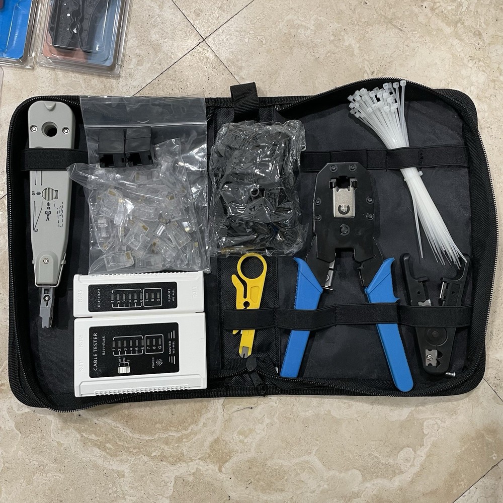IT Ethernet Network Cabling Tools Kit LOT