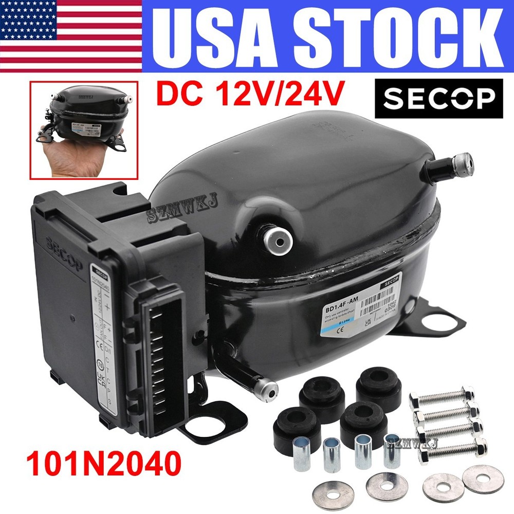 SECOP BD1.4F R134a DC 12V 24V Micro Compressor W/ 101N2040 Drive Controller Unit