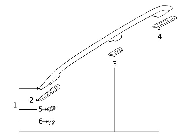 Genuine Subaru Rail Assembly Protector 91192SJ080