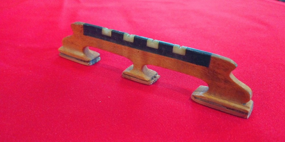VINTAGE 1950s 4 STRING BANJO BRIDGE MAPLE & EBONY