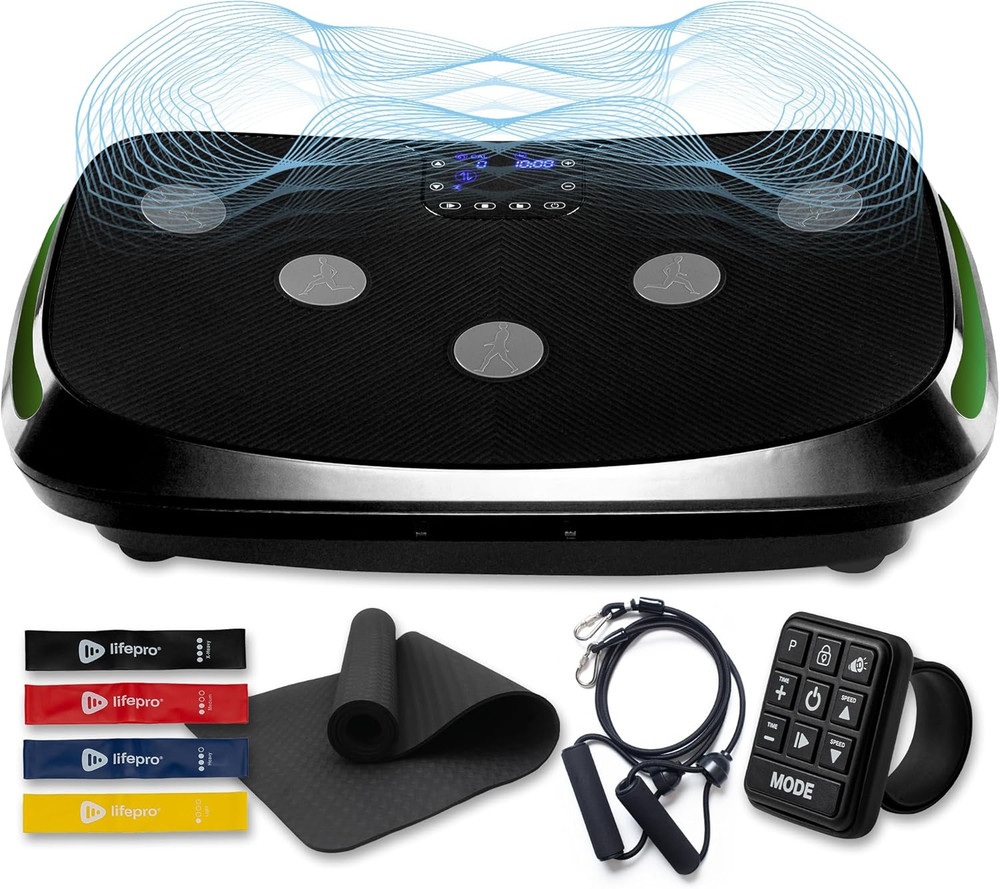 Rumblex 4D Vibration Plate Exercise Machine - Triple Motor Oscillation, Linear,