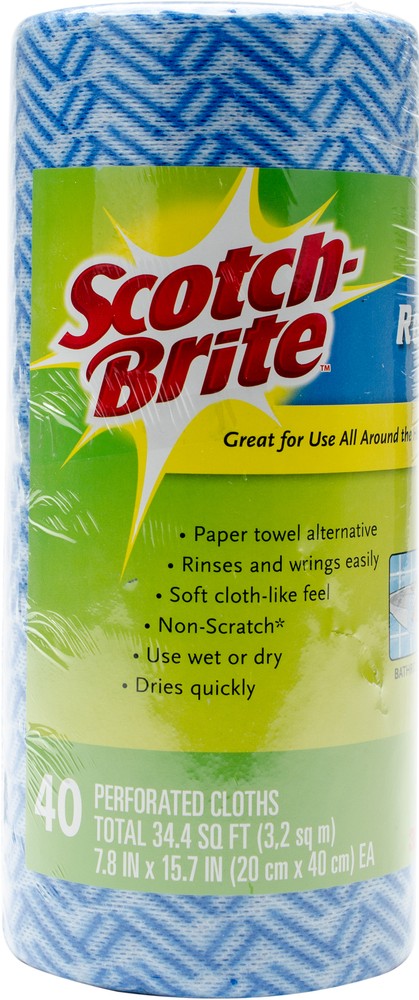 Scotch-Brite Reusable Wipes 40 Sheets/Pkg-
