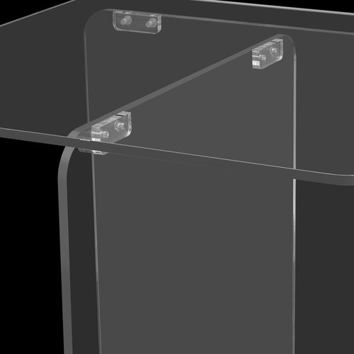 Acrylic Side Table, End Table, Free Standing Clear Modern Bedside Table