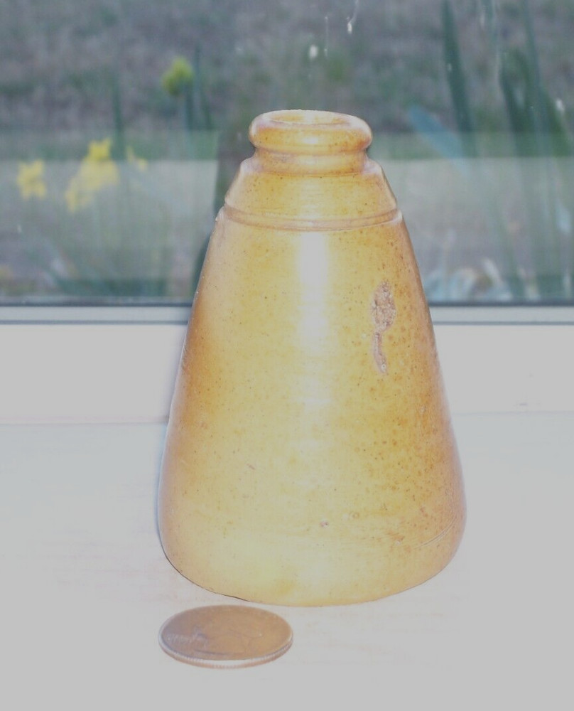 STUNNING  POTTERY CONE  INK BOTTLE