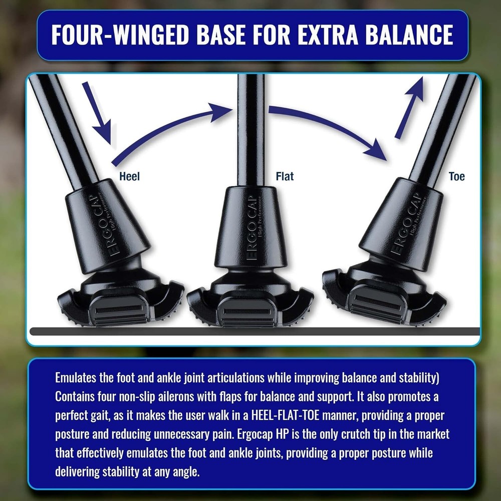 Crutch Rubber Tip - Rubber Replacement Foot Pad