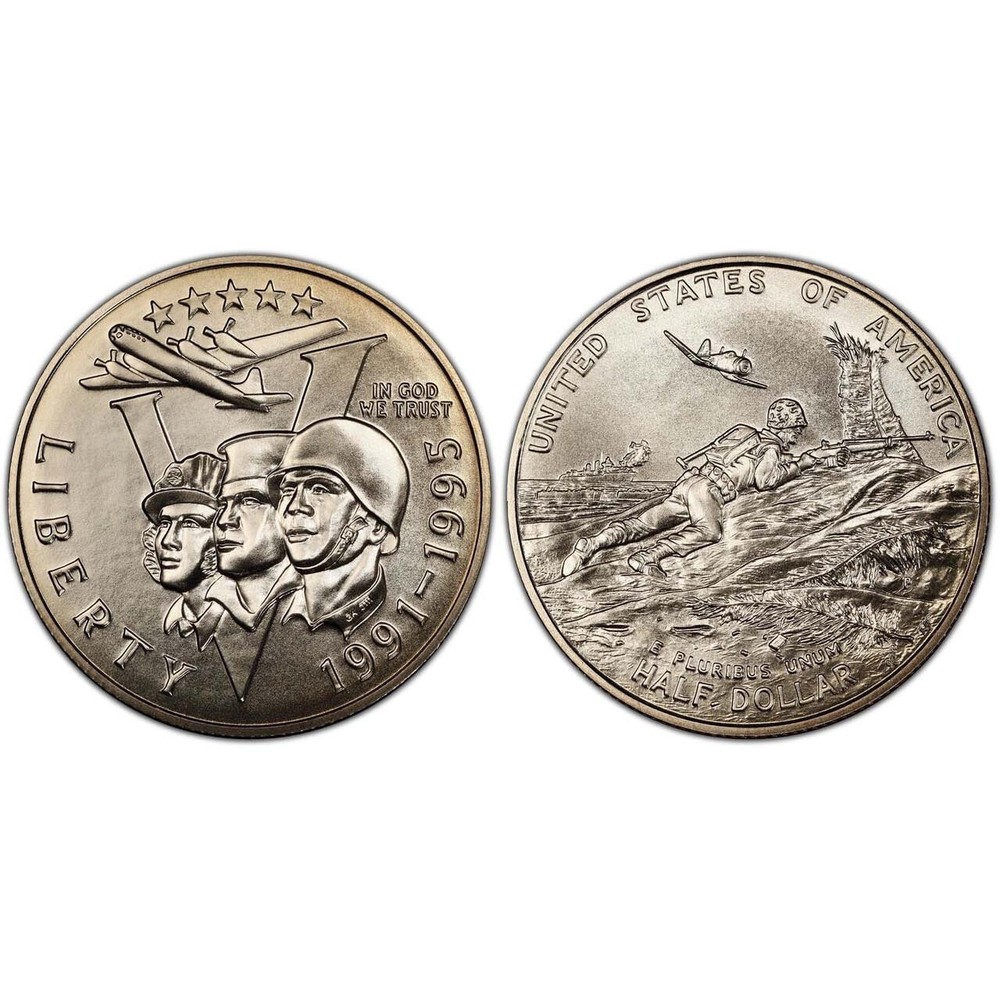 1993 D World War 2 Half Dollar Gem BU