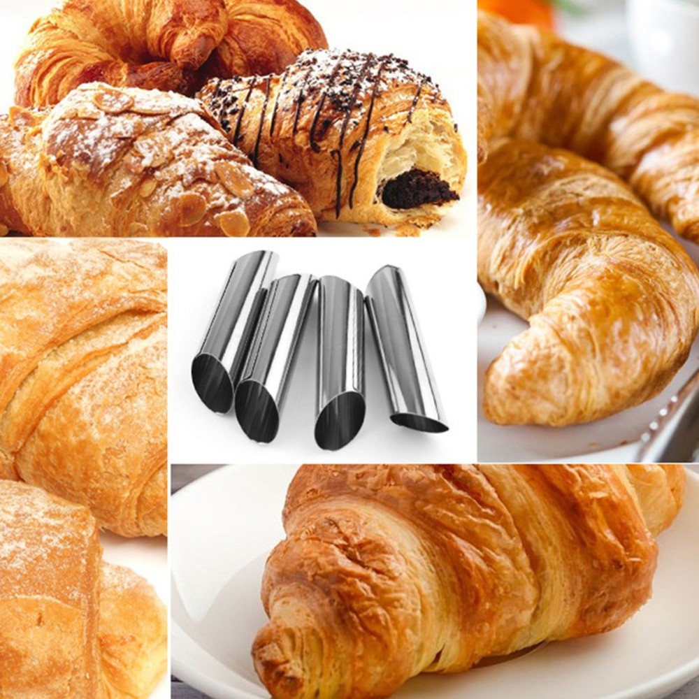 12 Pcs Croissant Mold Cylindrical Shaped Tube Bread Making Tools