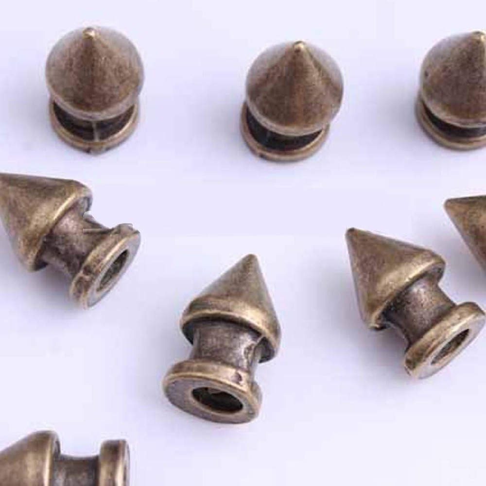 100pc 12mm Bronze Alloy Tree Spike Studs for Custom Leather Goods