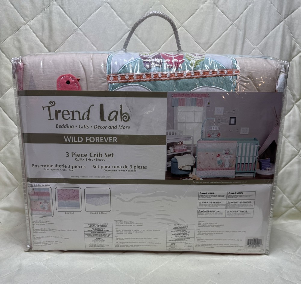 Trend Lab Wild Forever 3-Pc Crib Bedding Set *New*