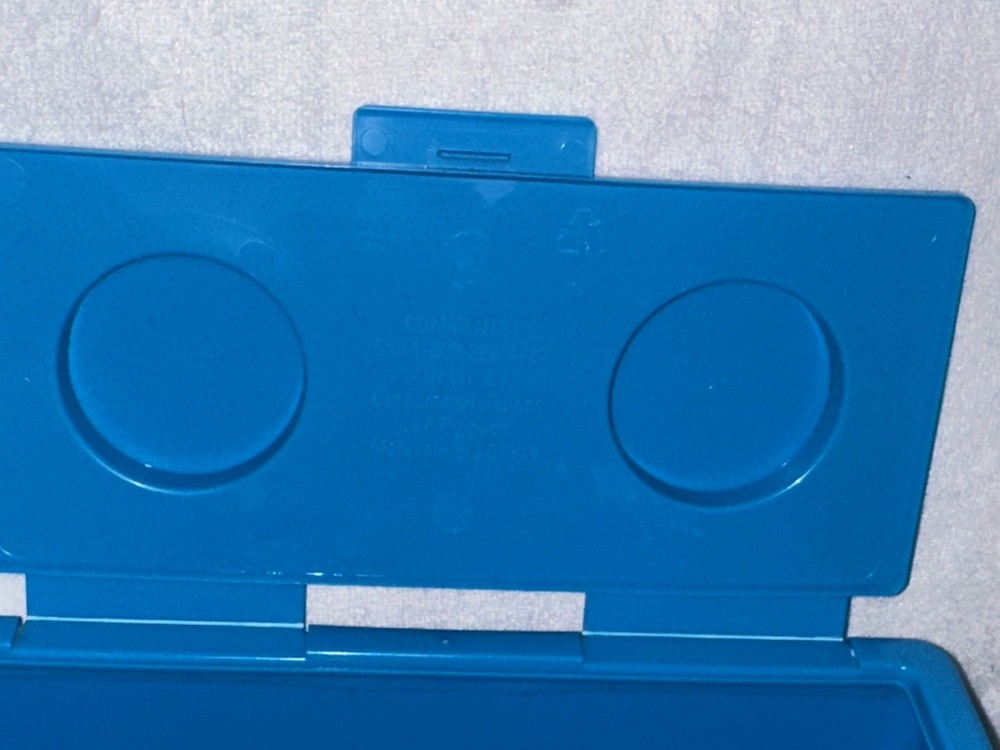 Chubs Stackable Blue Vintage Building Block Storage Container Good Used
