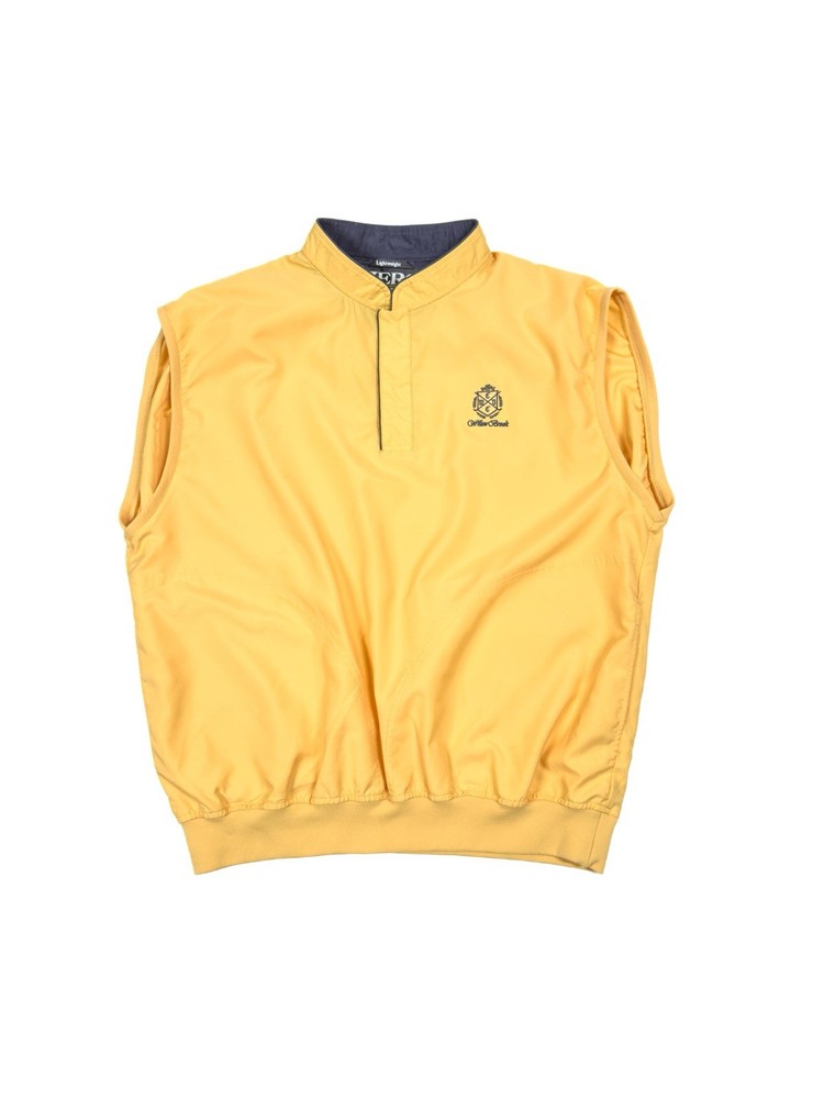 Zero Restriction Men’s L - Golf Vest Snap Pullover Willow Brook CC Yellow