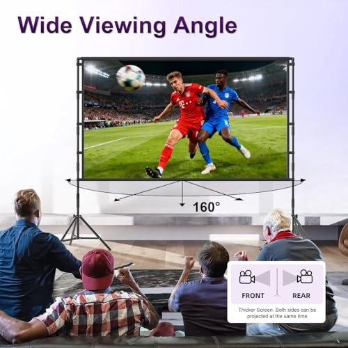 100 inch Projector sreen and Stand, Outdoor Indoor Projector Screen16:9