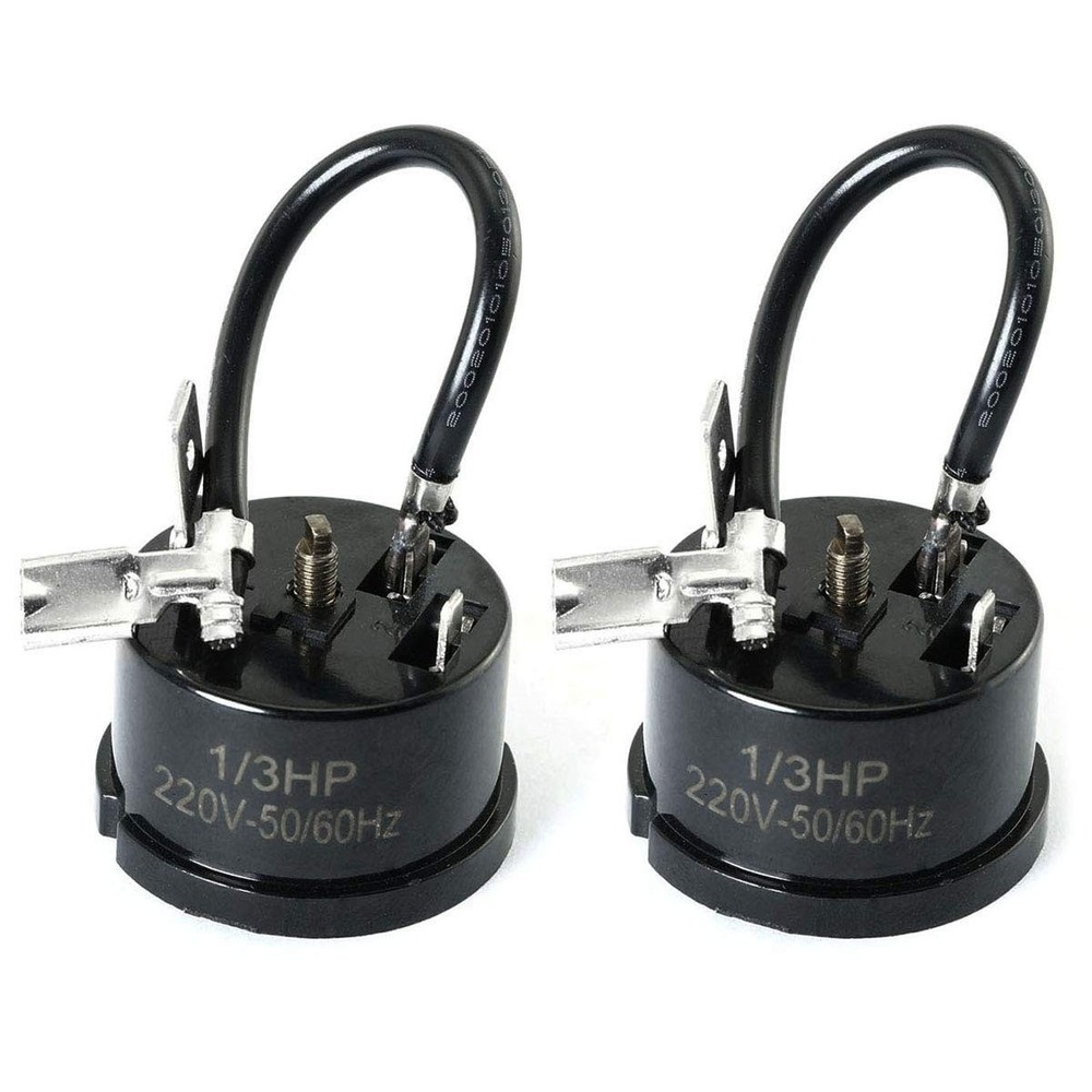 2pcs 1/3HP-250W Refrigerator Thermal Overload Protector Compressor Replacemen...