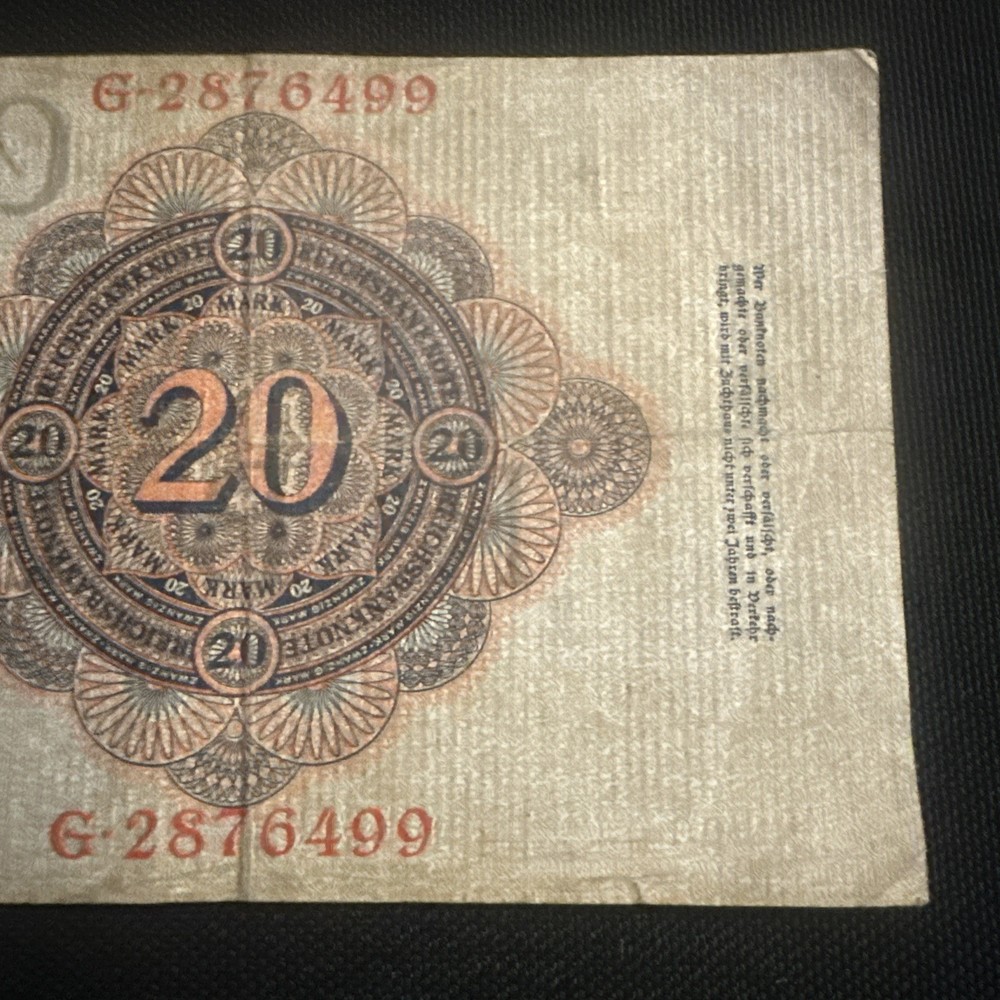 Banknote, Germany, 20 Mark, 1910