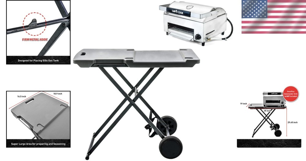 Space-Saving Foldable Cart for OvenPlus Grill – Durable & Versatile Outdoor Use