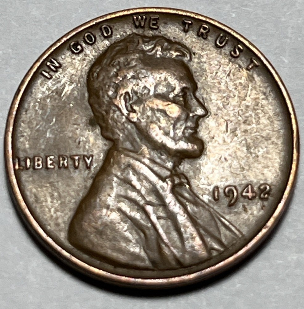 1942 Wheat Penny Error Deformed 2 Date Error