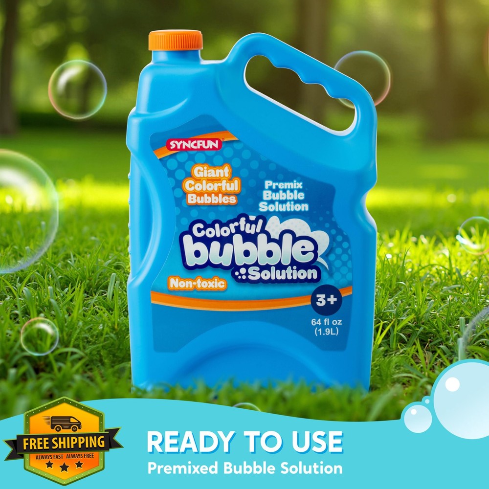 SYNCFUN 64oz Premixed Bubble Solution Refill