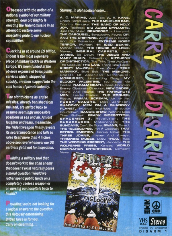 Carry On Disarming - 1989 NME/CND VHS compilation