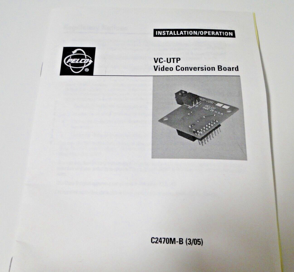 Pelco VC-UTP Spectra III UTP Video Module