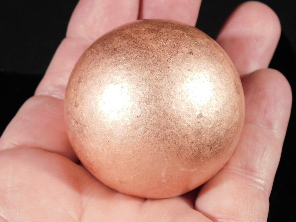 BIG! Super Heavy Solid COPPER SPHERE From Michigan 588gr