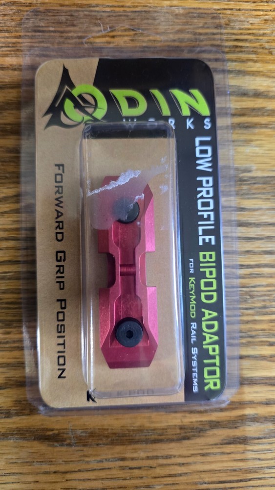 ODIN Works Low Profile Bipod Adapter - Red - Keymod