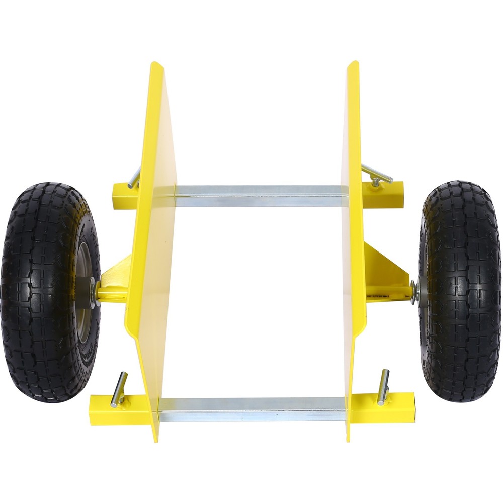 600lb Panel Dolly 10in Pneumatic Wheels Yellow Heavy Load