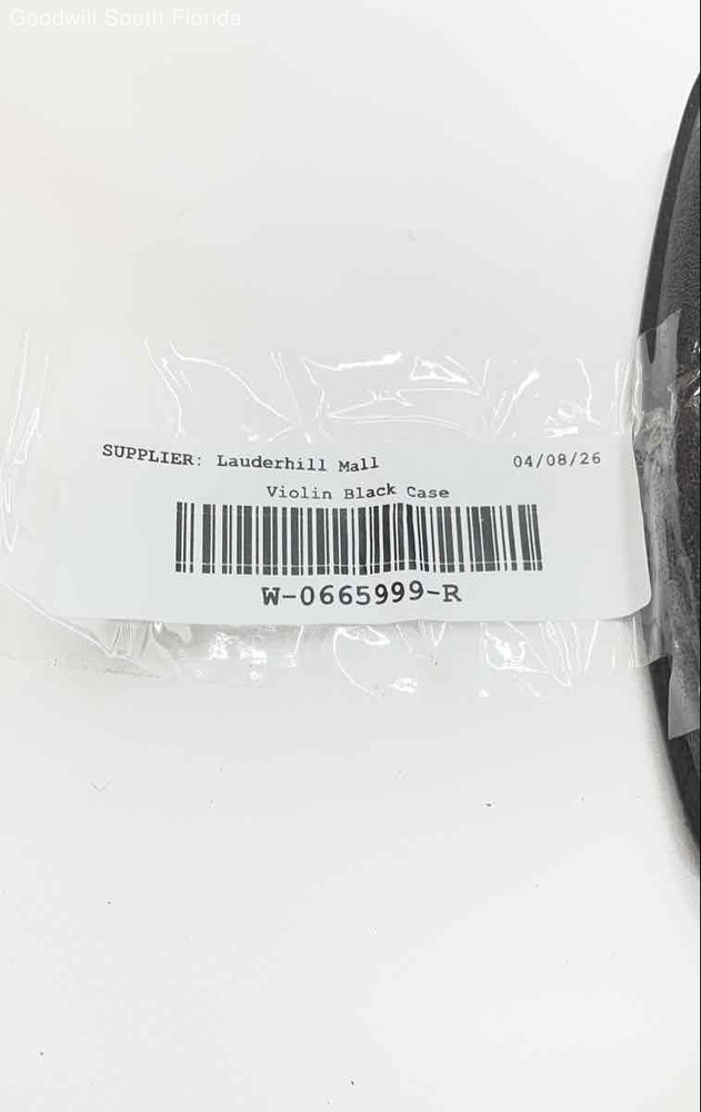 Black Solid Fabric Handle Zipper Storage Musical Instrument Violin Case