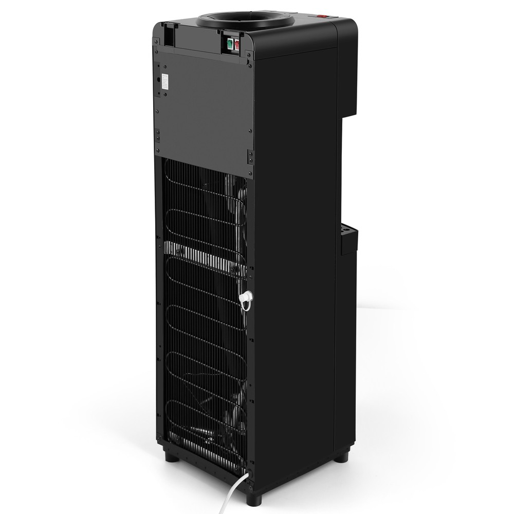 Top Loading Hot/Cold Water Dispenser Compressor Refrigeration Water Cooler Black