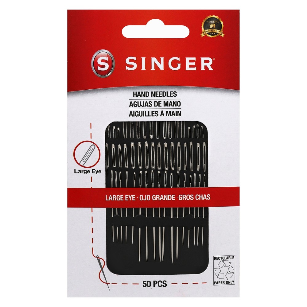 SINGER Large Eye Hand Needles -50/Pkg