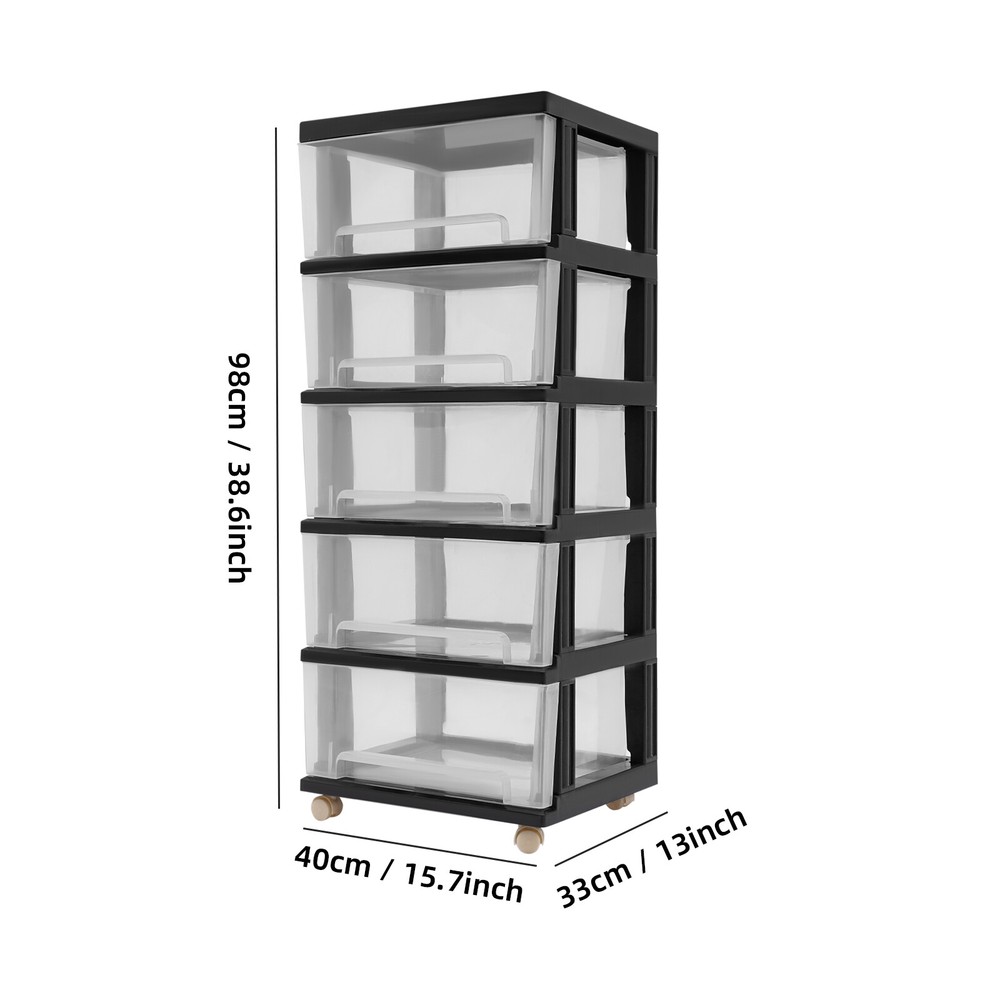 Plastic Storage Drawers, 5 Plastic Drawer Storage ,Plastic Organizer Drawer Cart