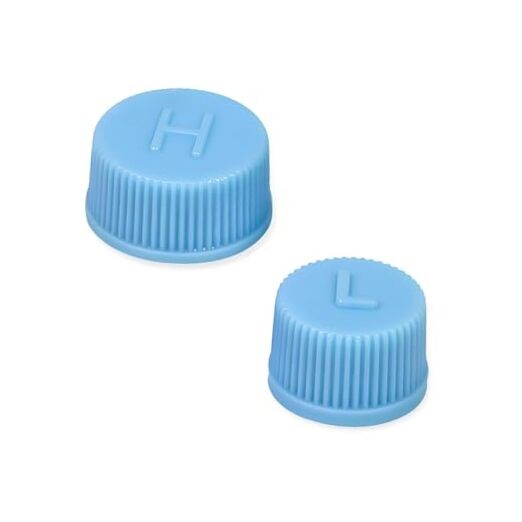 Replacement Valve Caps for Car Air Conditioning, Leakproof R134a AC 2 PCS