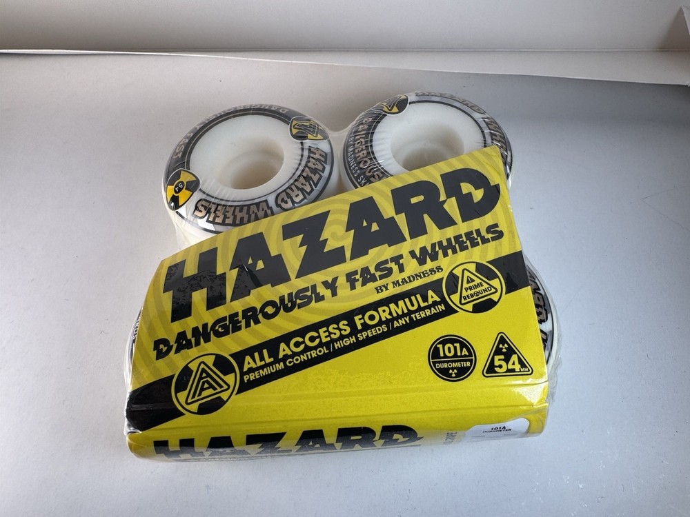 Hazard Wheels Skateboard Wheels 54mm 101a White