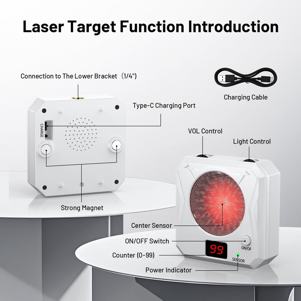 9mm Training Cartridge Laser Target for Dry Fire Training System, 5 Progressi...
