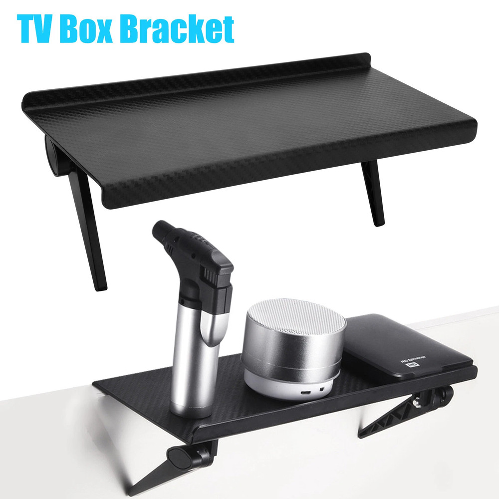 TV Computer Screen Caddy Top Shelf Desktop Stand Adjustable Storage Rack Holder
