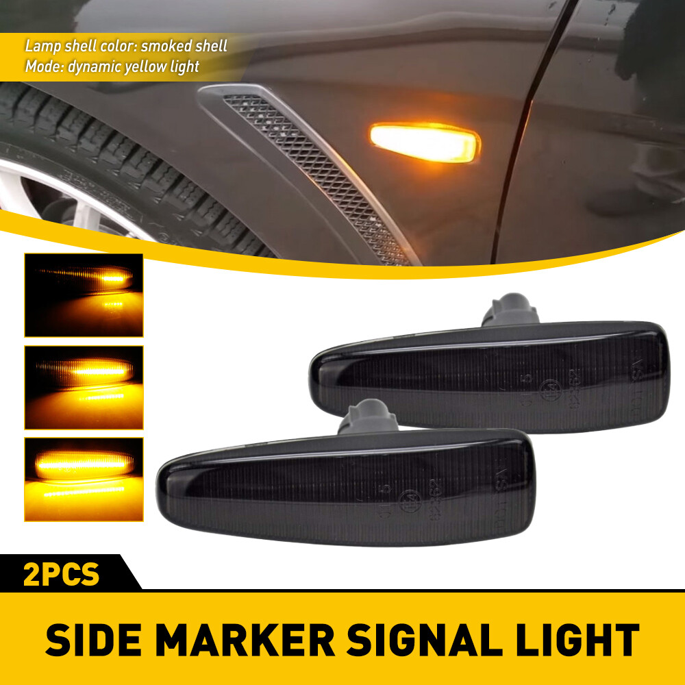 FOR MITSUBISHI LANCER EVO X AMBER SEQUENTIAL LED FRONT SMOKE SIDE MARKER LIGHTS