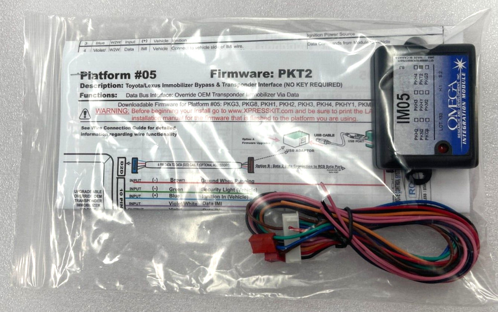 OMEGA IM05 Bypass Interface Module PKT2 for Remote Starter Keyless Systems