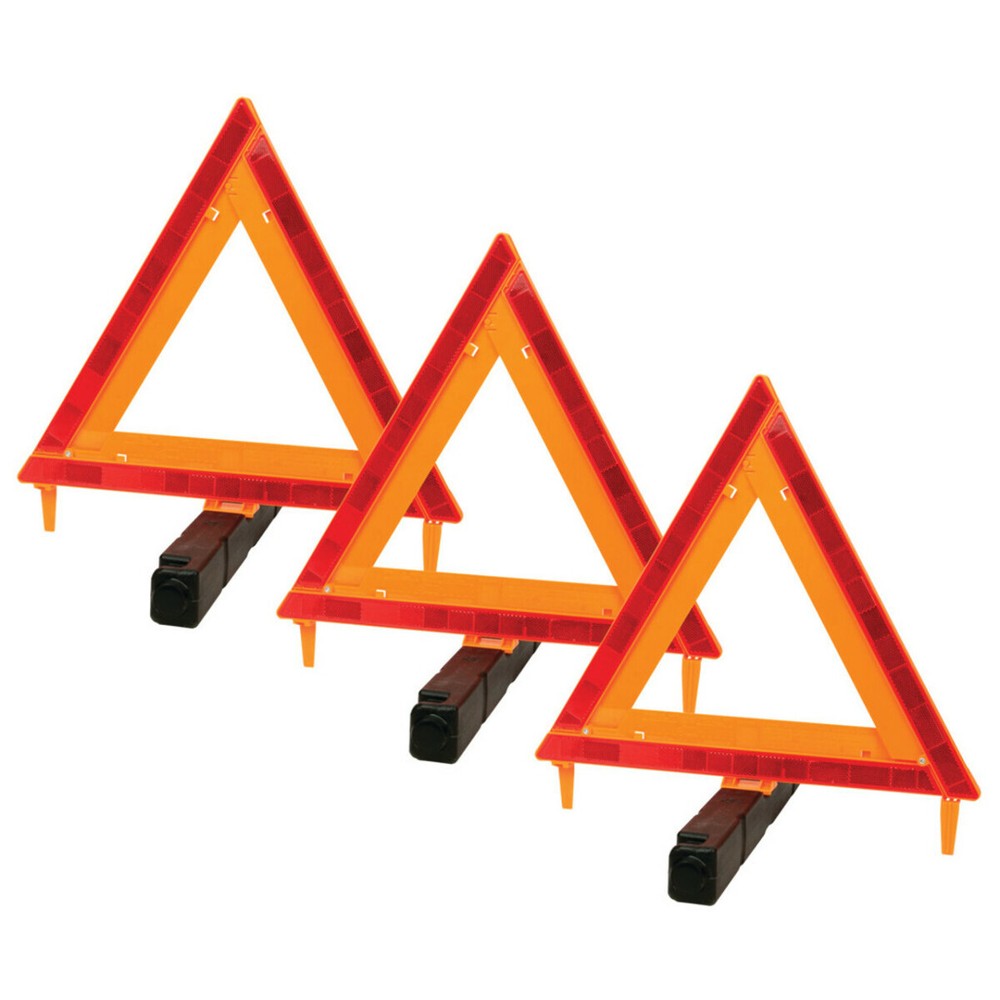 Performance Tool Warning Triangle Set - 3 Pack DOT Approved w/ Travel Case