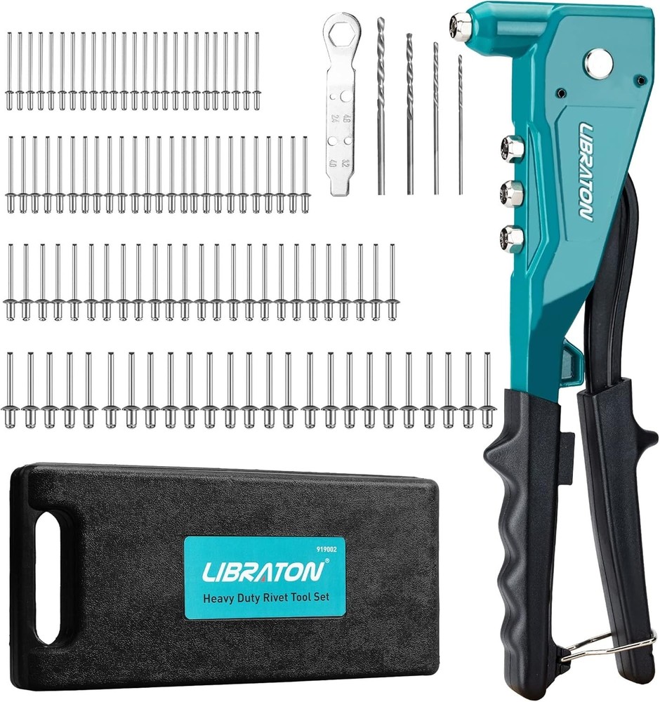 Compact Manual Riveting Tool with 110Pcs Rivets - Professional-grade Performance