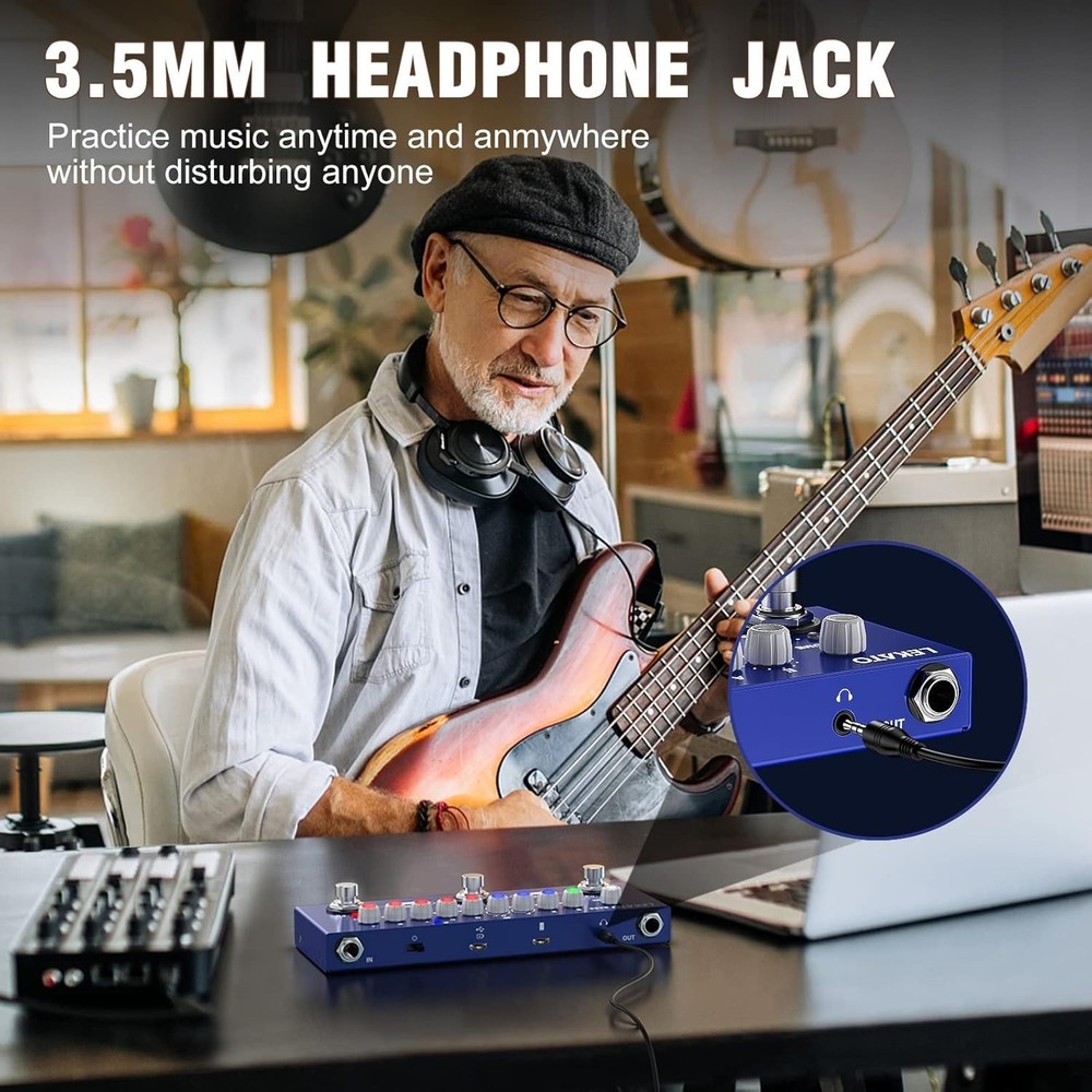 Bass Guitar Multi Effects with Chorus and Delay=