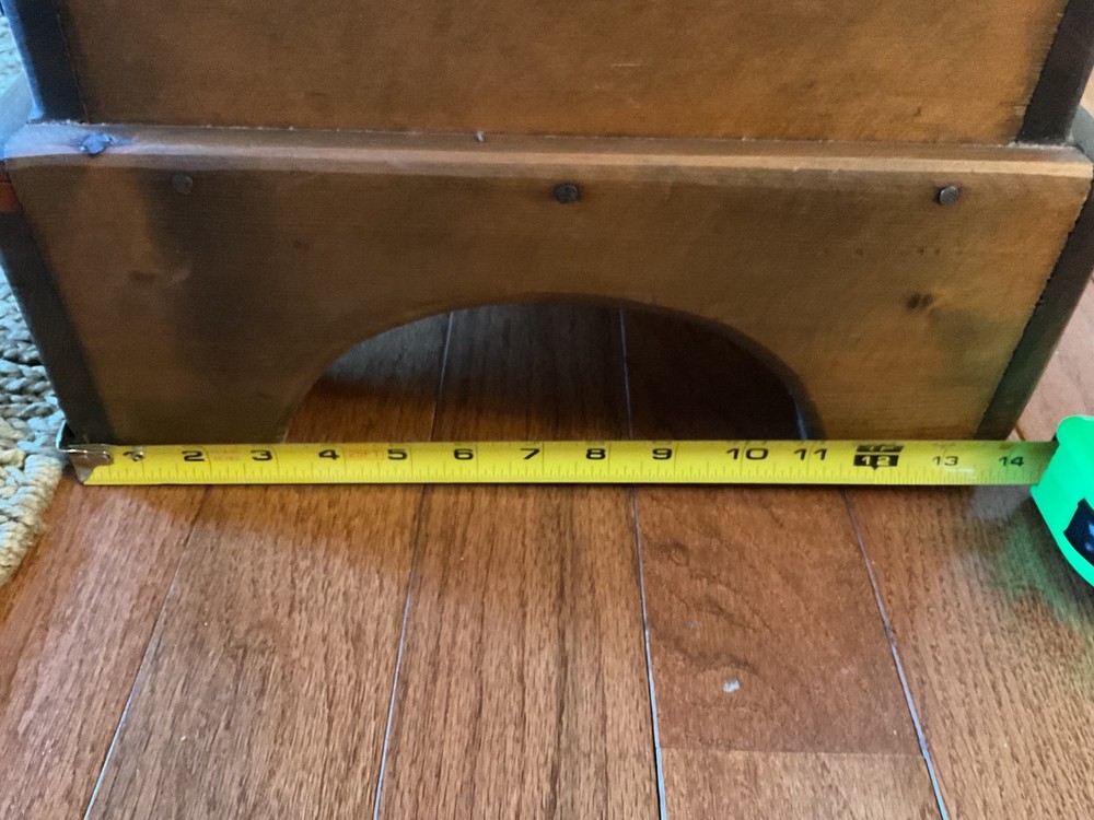 VTG Child's Hand Made Solid Pine Chest with Attached Stand