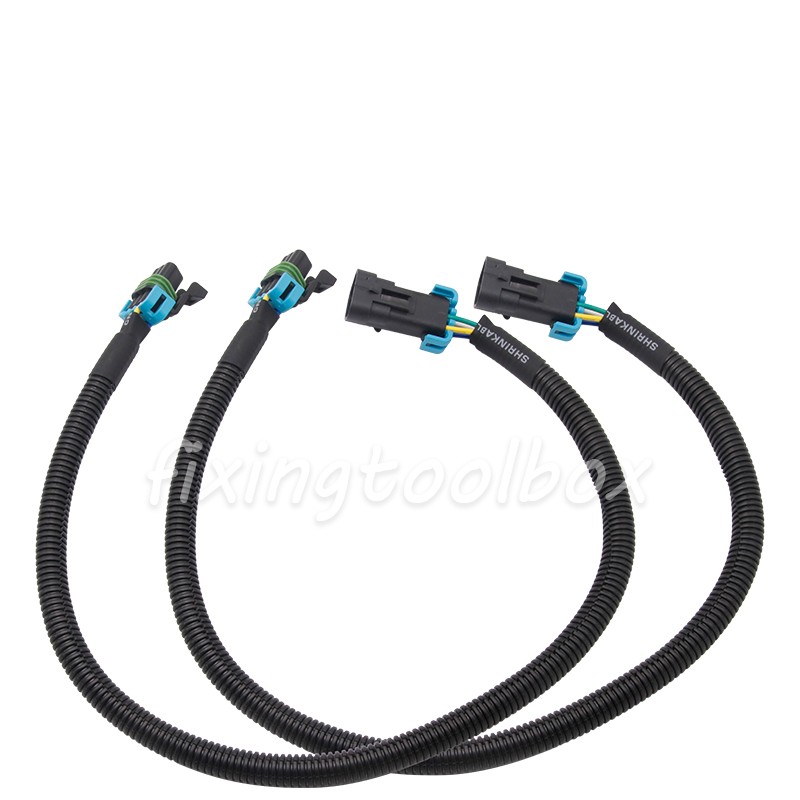 Pair 24" Oxygen O2 Sensor Extension Wire Harness for Camaro Corvette LS2 LS3 LS7