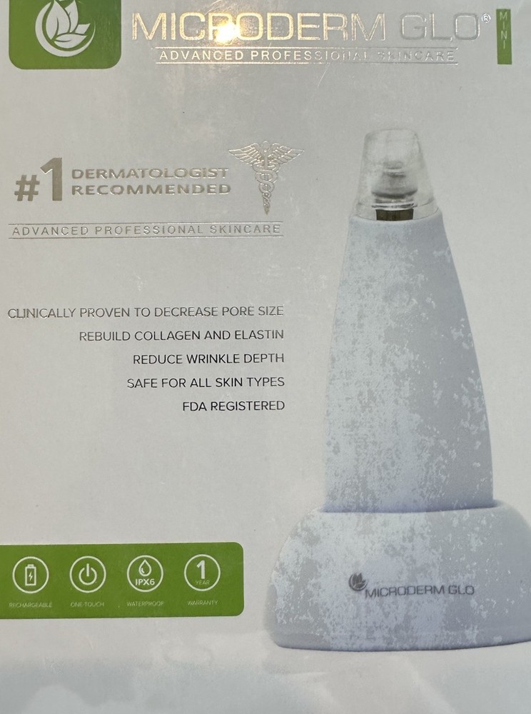 Microderm GLO Mini Device NIB Dermatologist Recommended