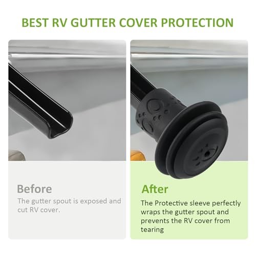 RV/Trailer Cover Protector, Keeps The Gutter Spout Ends from Ripping Camper