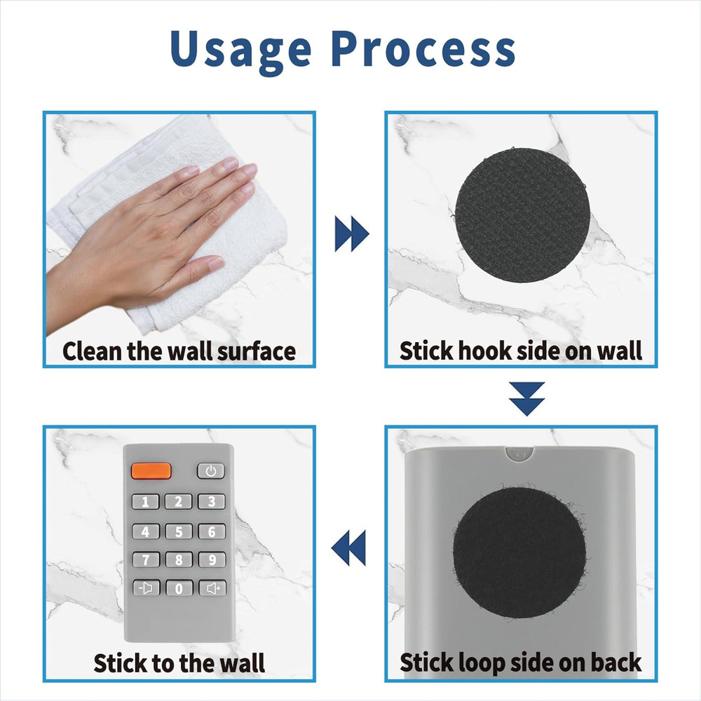 30PCS Heavy Duty Double-Sided Adhesive Hook Loop Dots - 2 Inch Round