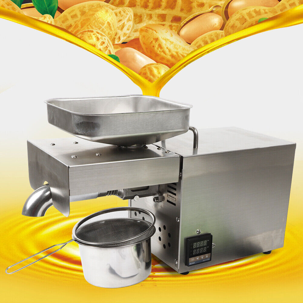 610W Automatic Nut Flax Seeds Oil Press Machine Commercial Kitchen Extractor