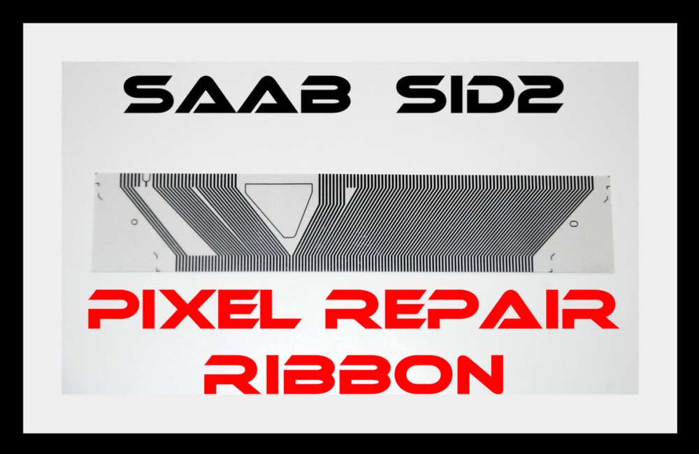 SAAB SID2 93 95 COMPUTER INFORMATION DISPLAY LCD CLOCK PIXEL REPAIR RIBBON CABLE