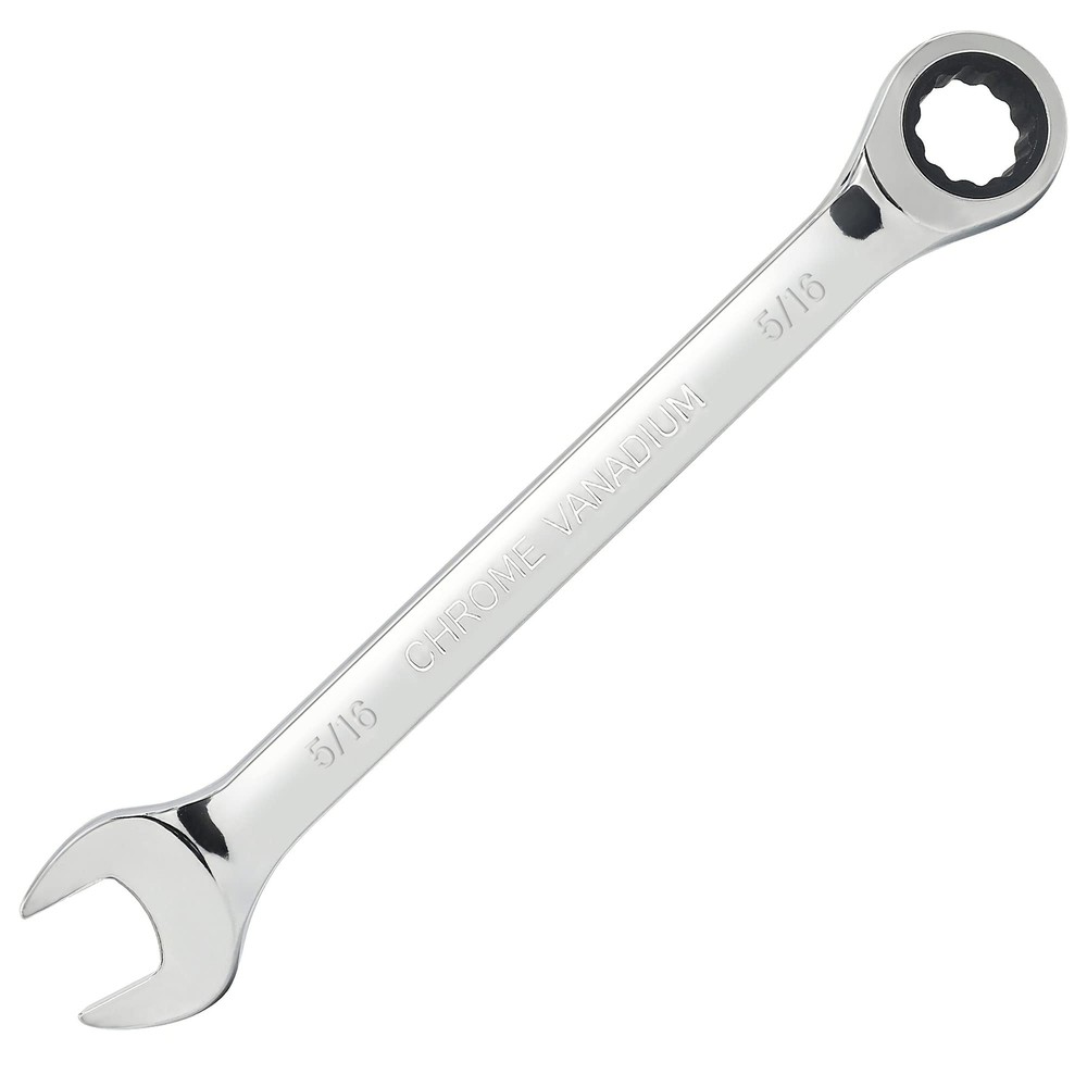 Ratcheting Combination Wrench 5/16 SAE Ratchet Box Open End Spanner 72 Teeth