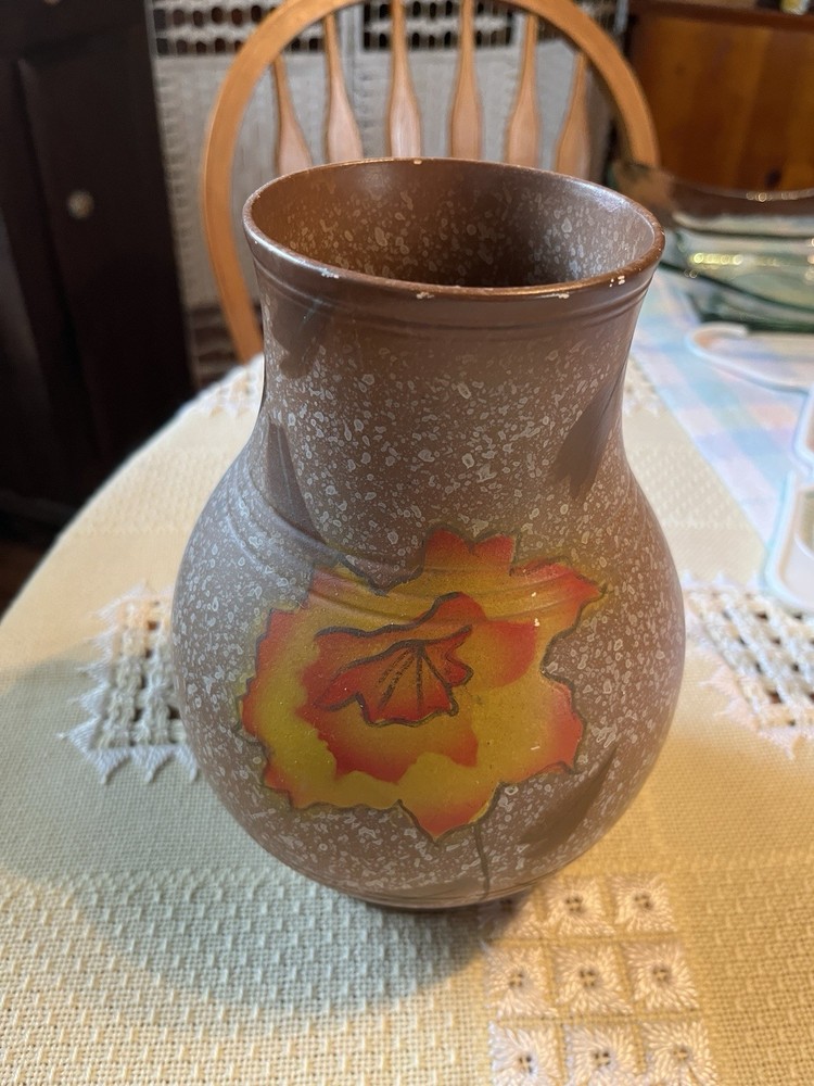 Vintage Pottery Folk Art Vase